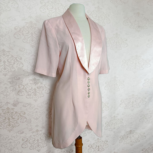 (80s/90s) Pastel pink blazer - Size 10-12