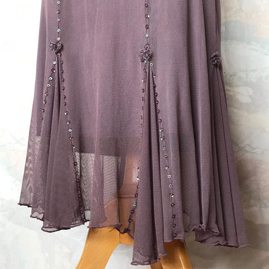 (90s / y2k) Mauve mesh mermaid skirt - Size 10-12