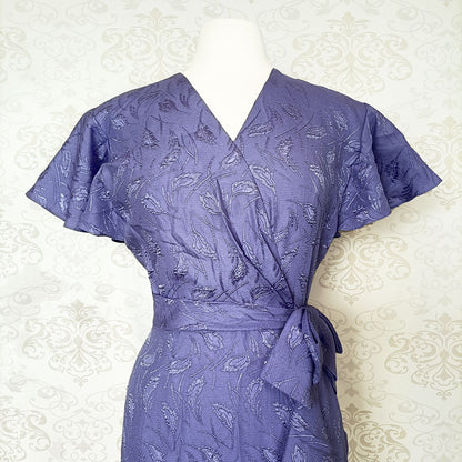 (80s/90s) Periwinkle midi cocktail dress - Size 8-10