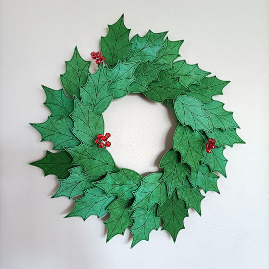 Holly Wreath - 35cm - Made to Order