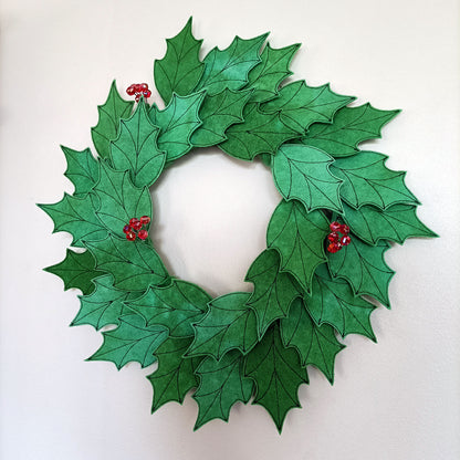 Holly Wreath - 35cm - Made to Order