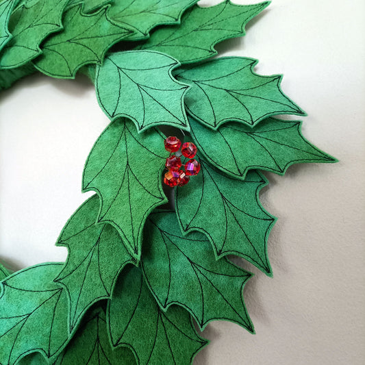 Holly Wreath - 35cm - Made to Order