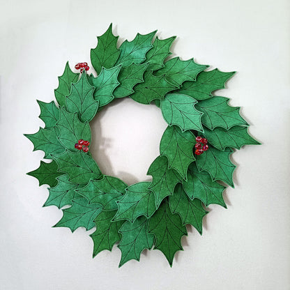 Holly Wreath - 35cm - Made to Order
