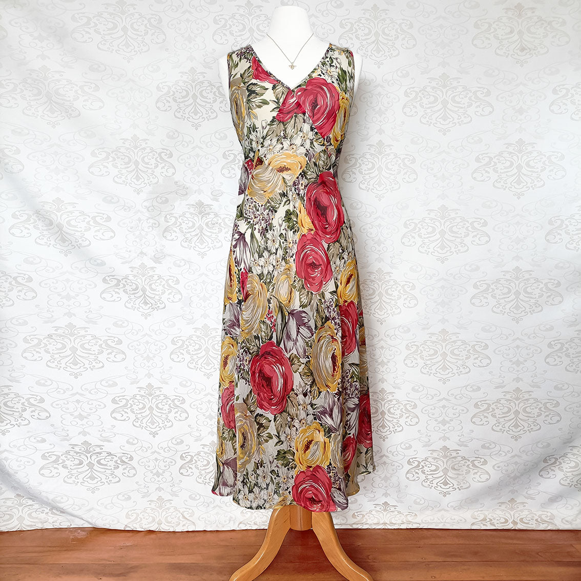 (90s / y2k) Floral maxi dress - Size 12-14