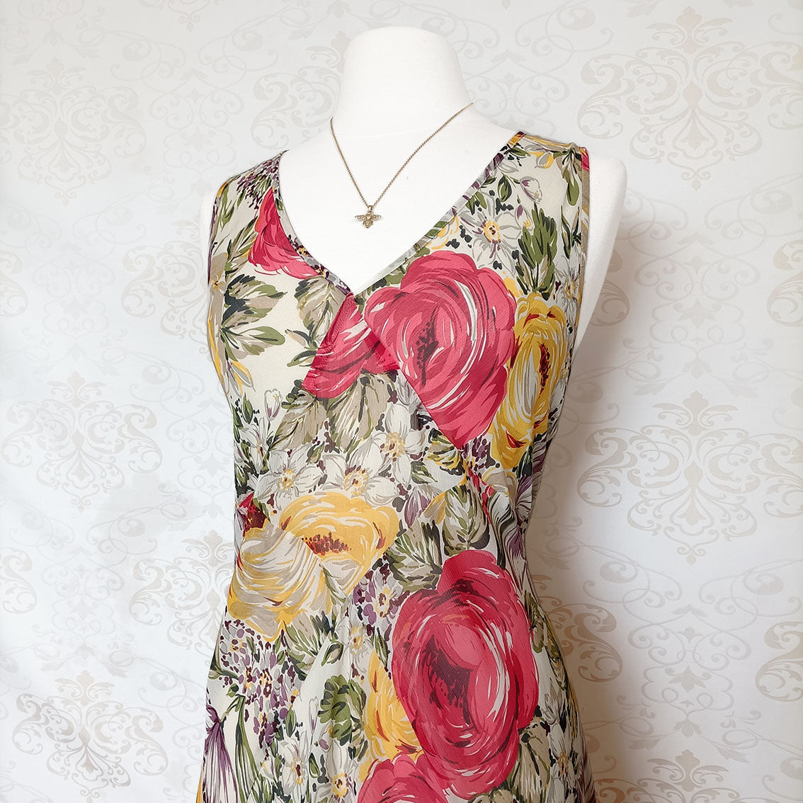 (90s / y2k) Floral maxi dress - Size 12-14